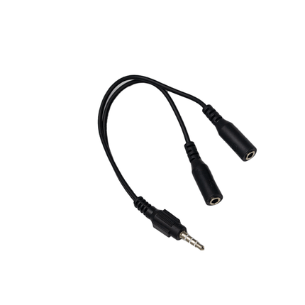 Mikuso 3.5mm to Headset+Microphone Audio Cable Black [CBL - 123 BK] - Fastrak
