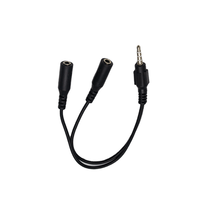 Mikuso 3.5mm to Headset+Microphone Audio Cable Black [CBL - 123 BK] - Fastrak