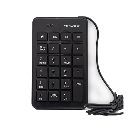 Mikuso Wired Numeric Keypad Black [KB - 047U BK] - Fastrak