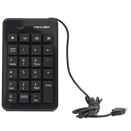 Mikuso Wired Numeric Keypad Black [KB - 047U BK] - Fastrak