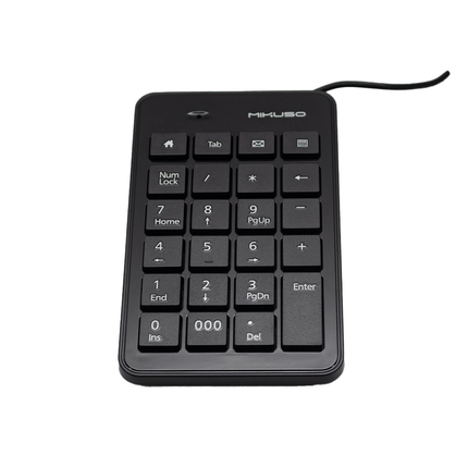 Mikuso Wired Numeric Keypad Black [KB - 047U BK] - Fastrak