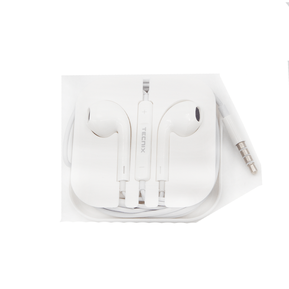 Tecnix Earbud With 1.2M Cable White [EP - 101 WH] - Fastrak