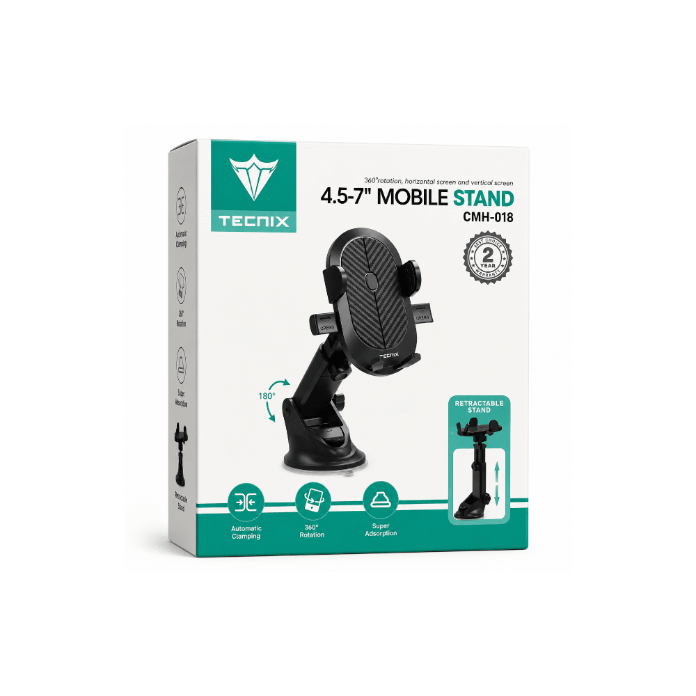 Universal Phone Holder - Car Mount Black [CMH-018 BK] - Car Mounts