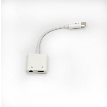 ADT - 114 BK Mikuso Type - C to 3.5mm+Charging Adapter Black - Fastrak