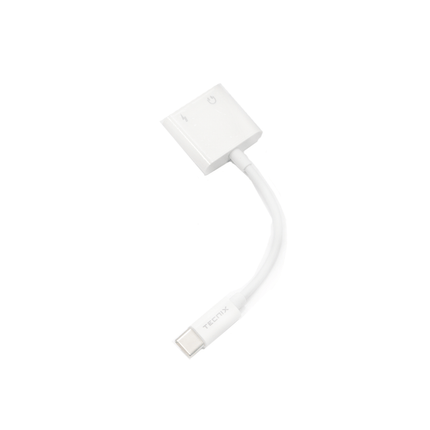 ADT - 114 BK Mikuso Type - C to 3.5mm+Charging Adapter Black - Fastrak