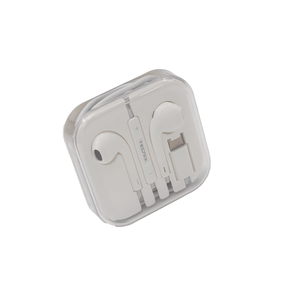 Tecnix Earbuds with 1.2M cable White [EP - 101 - C WH] - Fastrak