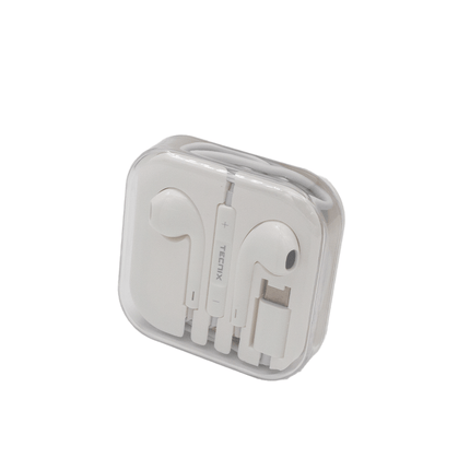 Tecnix Earbuds with 1.2M cable White [EP - 101 - C WH] - Fastrak