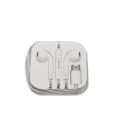 Tecnix Earbuds with 1.2M cable White [EP - 101 - C WH] - Fastrak