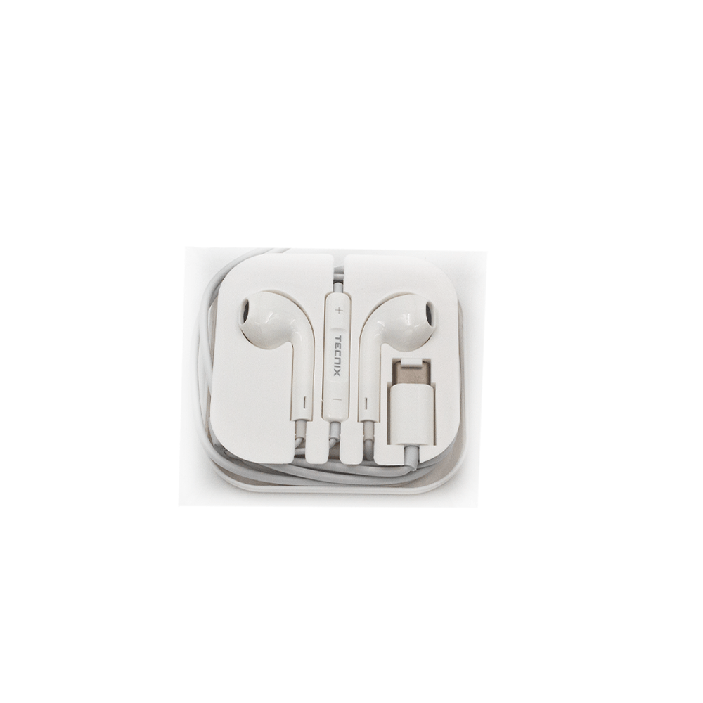 Tecnix Earbuds with 1.2M cable White [EP - 101 - C WH] - Fastrak