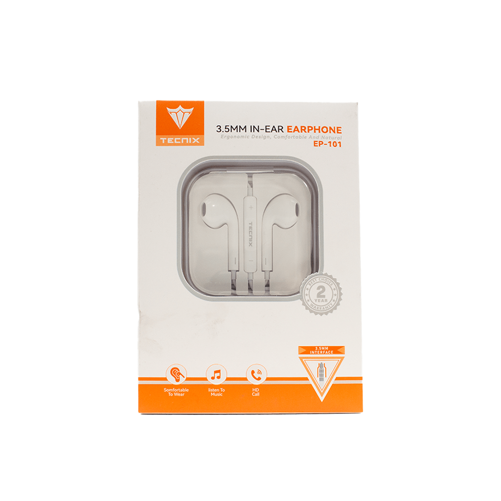 Mikuso 3.5mm In - ear Earbuds [EP - 101 - I WH] - Fastrak