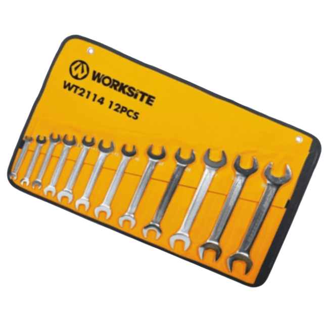 WorkSite 12Pcs Double Open - End Wrench Set [WT2114] - Fastrak