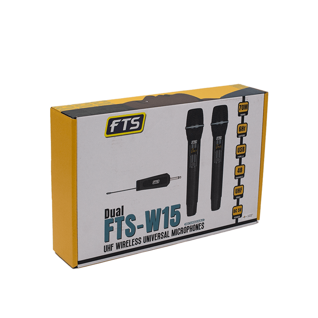 FTS Dual UHF Wireless Universal Microphone [W15 D] - Fastrak