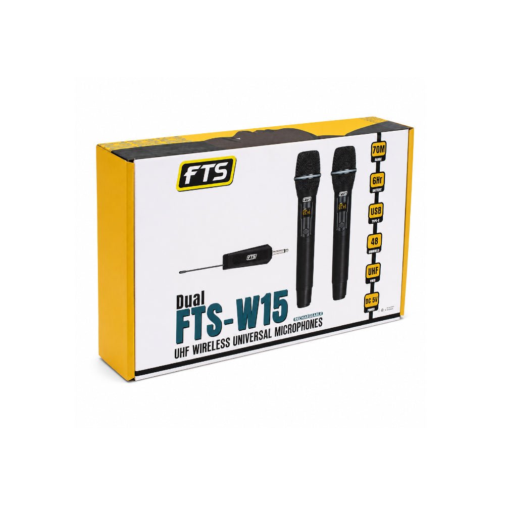 FTS Dual UHF Wireless Universal Microphone [W15 D] - Fastrak