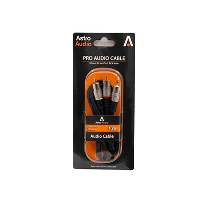 Astro Audio 1.8M 3.5mm St Jack to 2 RCA Cable[2RCA - 3.5MM1.8M] - Fastrak