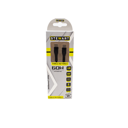 Stewart 60W Type - C to Type C Charging Cable [STW - CB035/1.8M] - Fastrak