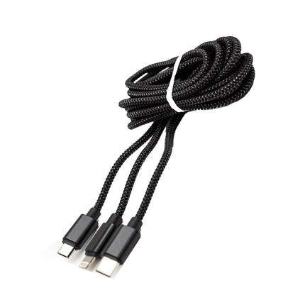 Stewart 3 - in - 1 2.4A Braided Charging Cable [STW - CB113/1.8M] - Fastrak