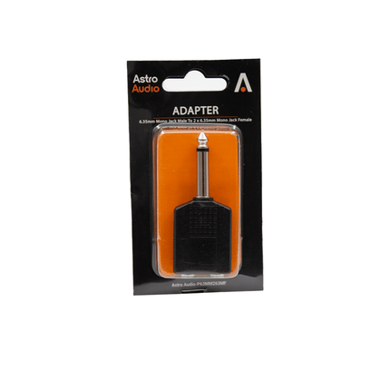 Astro Audio 6.35mm Mono Male - 2 x 6.35m Mono Female Jack [P63MM263MF] - Fastrak