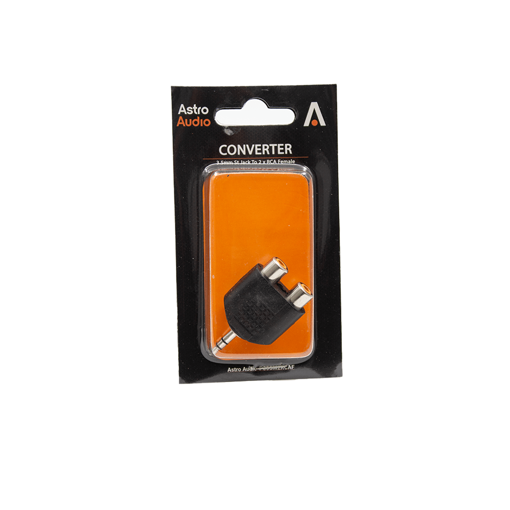 Astro Audio 3.5mm St Jack to 2xRCA Female Converter[P35SM2RCAF] - Fastrak