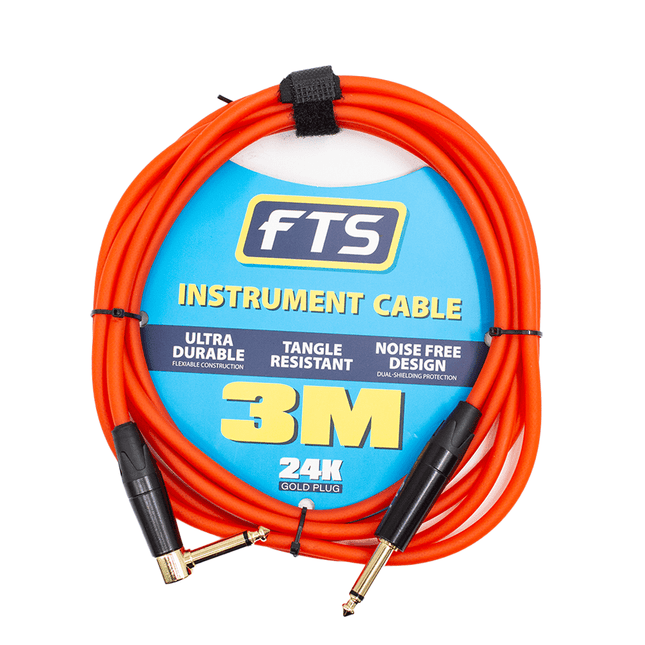 FTS Instrument Cable Alll 24K Gold Plug [TJ134+TJ134A/3M] - Fastrak