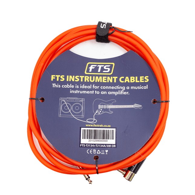 FTS Instrument Cable Alll 24K Gold Plug [TJ134+TJ134A/3M] - Fastrak