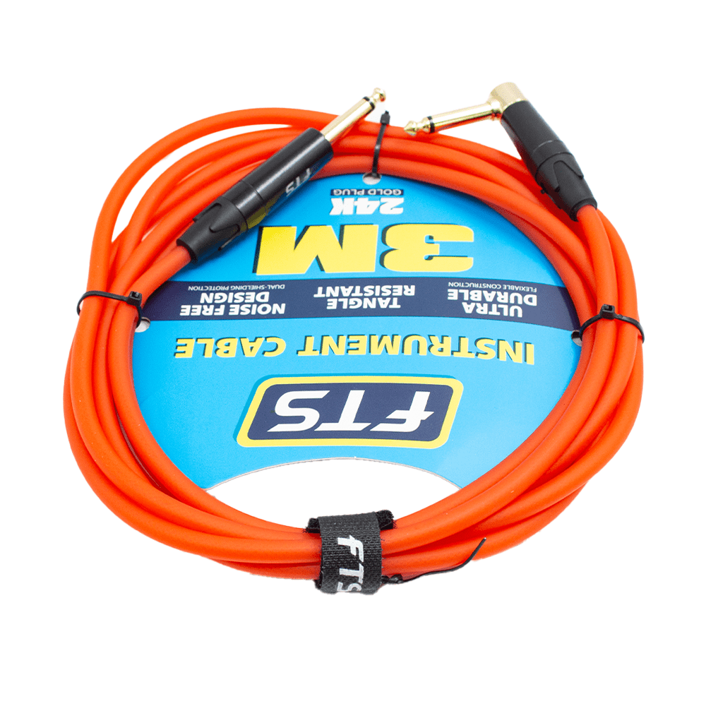 FTS Instrument Cable Alll 24K Gold Plug [TJ134+TJ134A/3M] - Fastrak