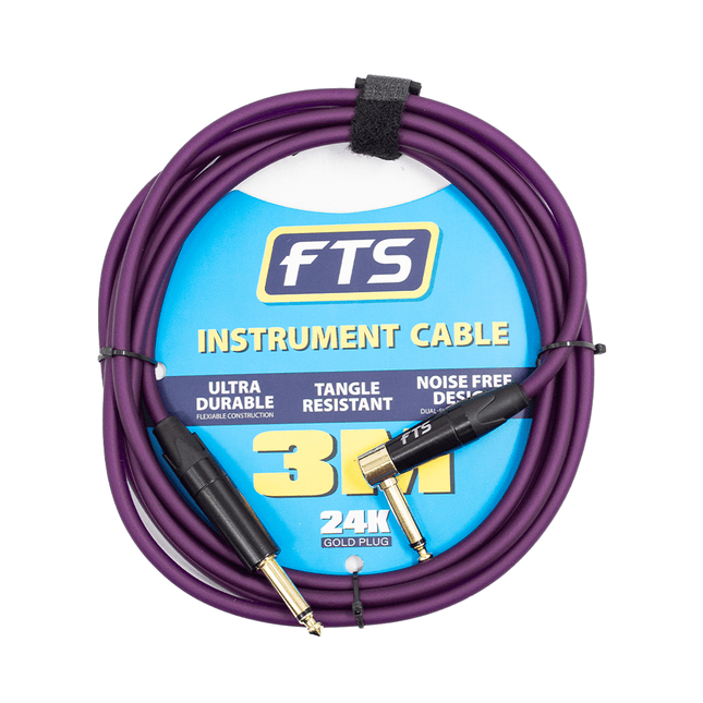 FTS Instrument Cable Alll 24K Gold Plug [TJ134+TJ134A/3M] - Fastrak