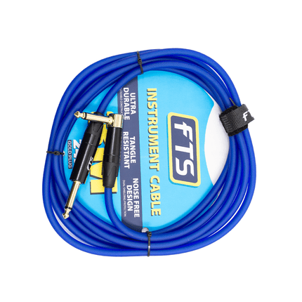 FTS Instrument Cable Alll 24K Gold Plug [FTS - TJ134+TJ134A/3M BL] - Fastrak