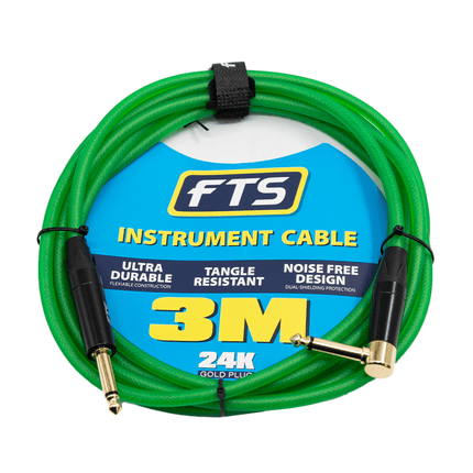 FTS Instrument Cable Alll 24K Gold Plug [FTS - TJ134+TJ134A/3M] - Fastrak