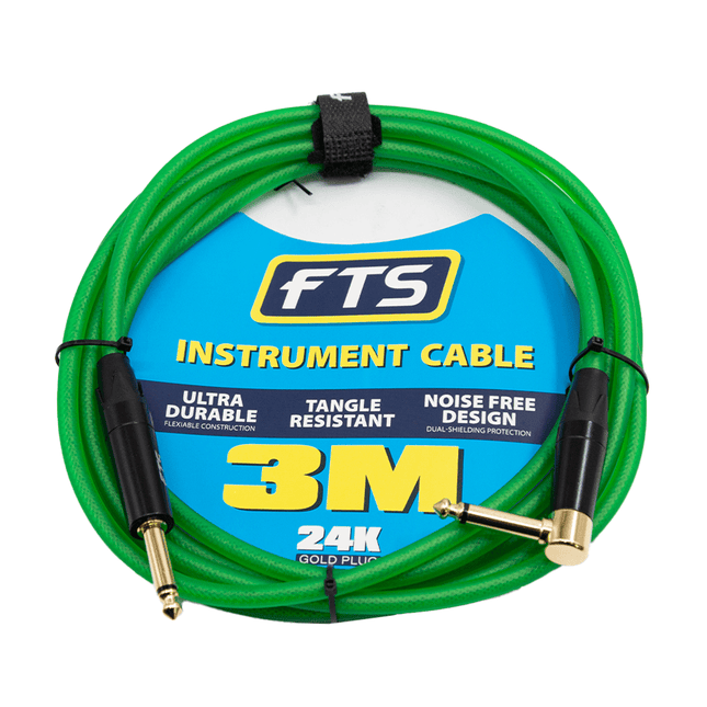 FTS Instrument Cable Alll 24K Gold Plug [FTS - TJ134+TJ134A/3M] - Fastrak