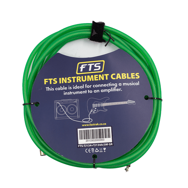 FTS Instrument Cable Alll 24K Gold Plug [FTS - TJ134+TJ134A/3M] - Fastrak