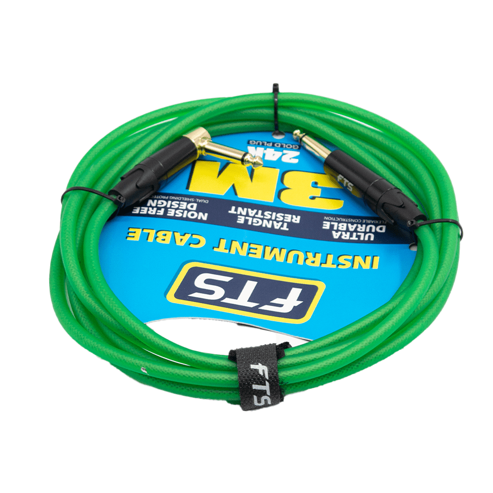 FTS Instrument Cable Alll 24K Gold Plug [FTS - TJ134+TJ134A/3M] - Fastrak