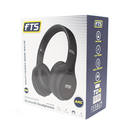 FTS Bluetooth Headphone Black [T04 BK] - Fastrak