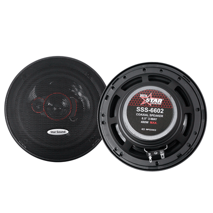 Starsound 6.5''3 Way Coaxial Speaker [SSS - 6602] - Fastrak