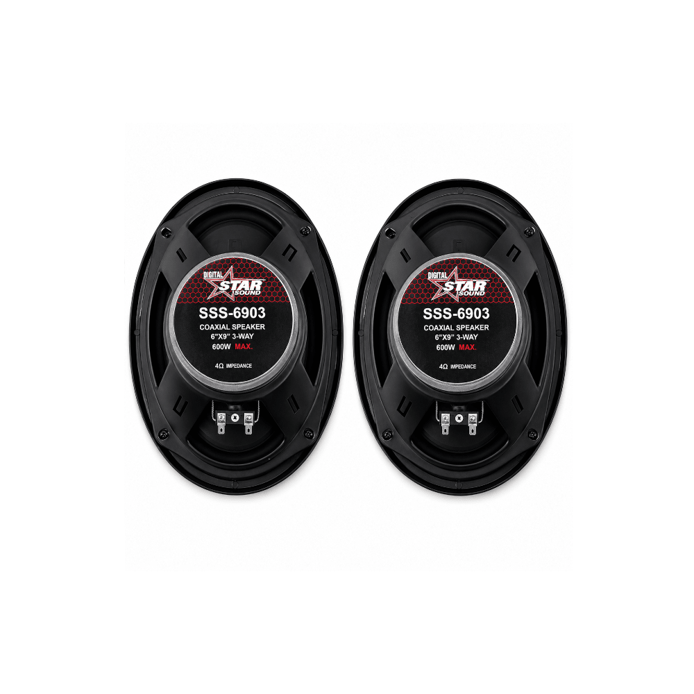 Starsound 6X9'' 3 Way Coaxial Speaker 600W [SSS - 6903] - Fastrak