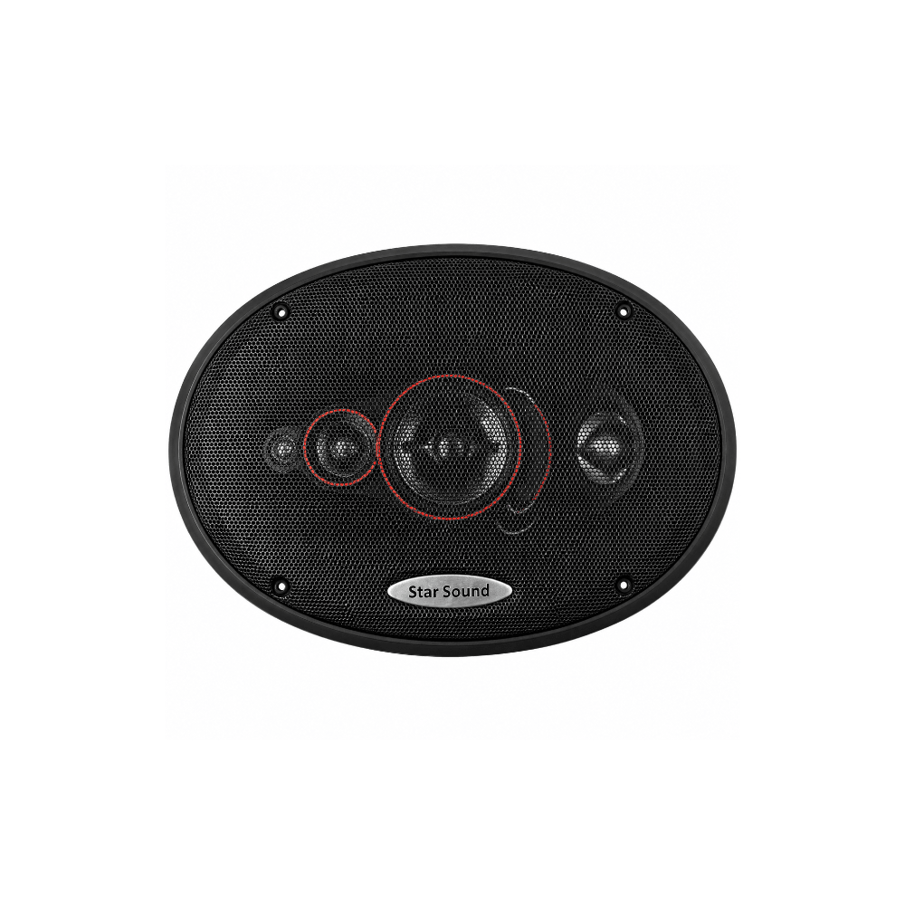 Starsound 6X9'' 3 Way Coaxial Speaker 600W [SSS - 6903] - Fastrak
