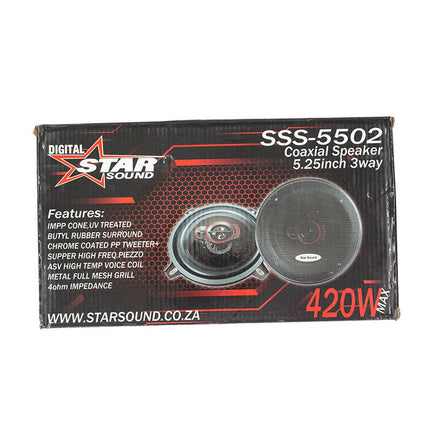 Starsound 5.25' 3 Way Coaxial Speaker [SSS - 5502] - Fastrak