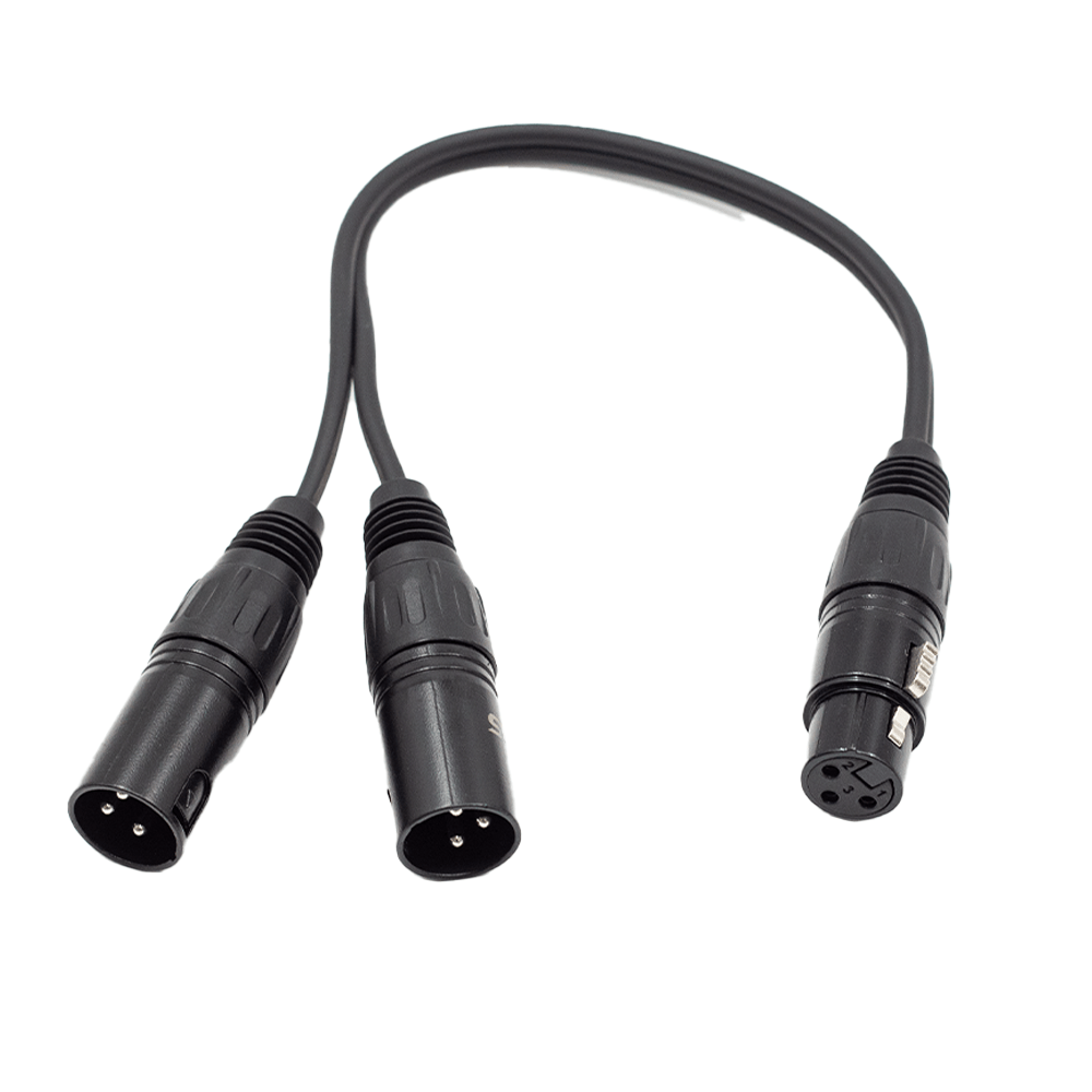 FTS-TX009+2*TX010/0.3M XLR Female To 2 Xlr Male - XLR Cables – Fastrak