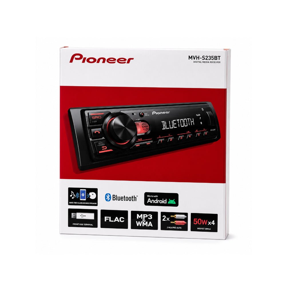 Pioneer Receiver with BT, USB & Android Smartphone support [MVH - S235BT] - Fastrak