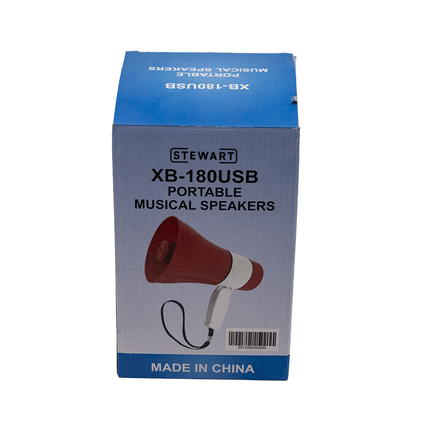 Stewart Small Megaphone Red/White [XB - 180D - BT RD/WH] - Fastrak
