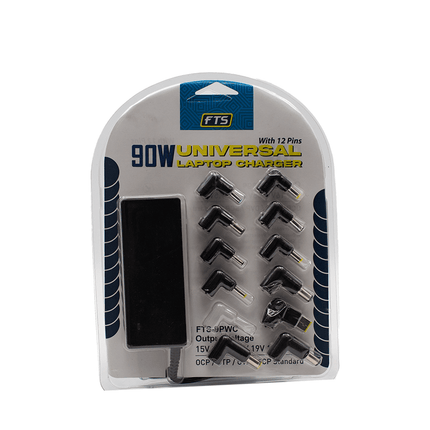 FTS 90W Universal Laptop Charger With 12 Pins [9PWC] - Fastrak