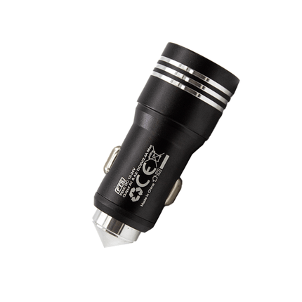 FTS Adapter Dual USB 2.4A Car Charger Black [FTS - 30C BK] - Fastrak