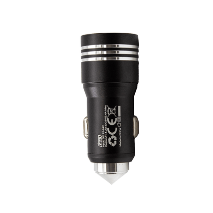 FTS Adapter Dual USB 2.4A Car Charger Black [FTS - 30C BK] - Fastrak