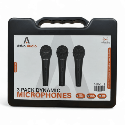 Astro Audio 3 Pack Dynamic Microphones [AA - XM1800] - Fastrak