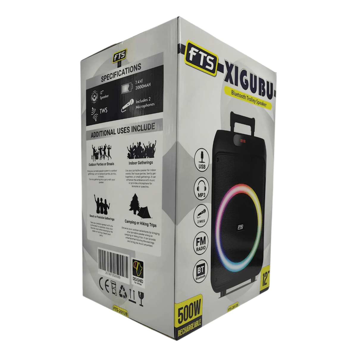 Xigubu MK2 FTS 12" Trolley Speaker with TWS (FTS - 2012B) - Fastrak