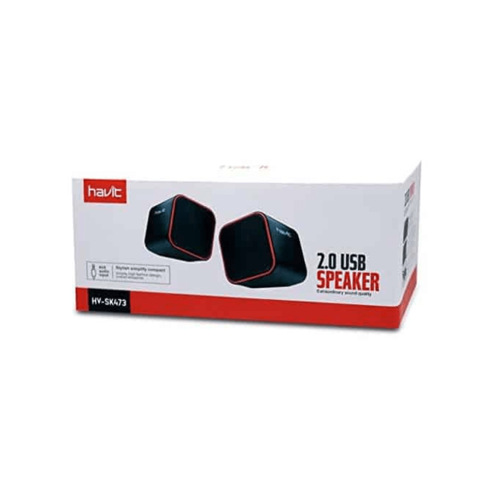 Havit USB 2.0 Computer Speaker [HV - SK473 BK+RD] - Fastrak