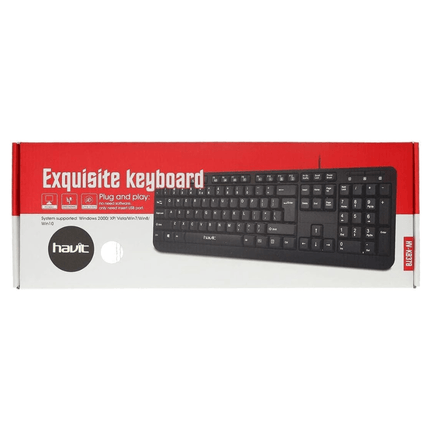 Havit USB Keyboard Black [HV - KB378 BK] - Fastrak