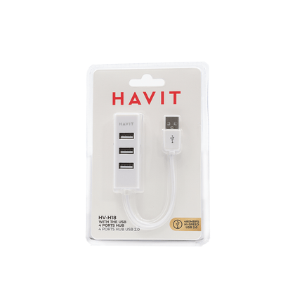 Havit USB 2.0 HUB White [HV - H18 WH] - Fastrak