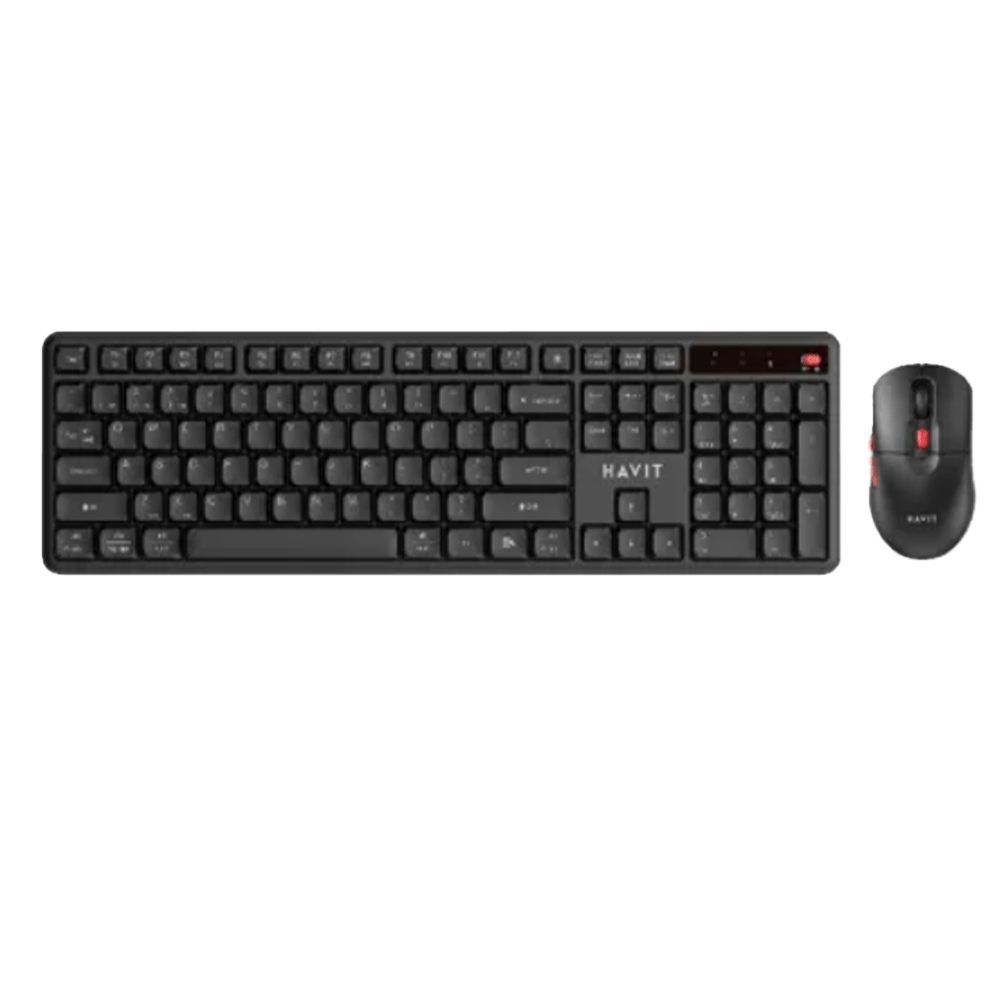 Havit Wireless keyboard+Mouse Combo Black+Red [HV - KB261WB BK+RD] - Fastrak
