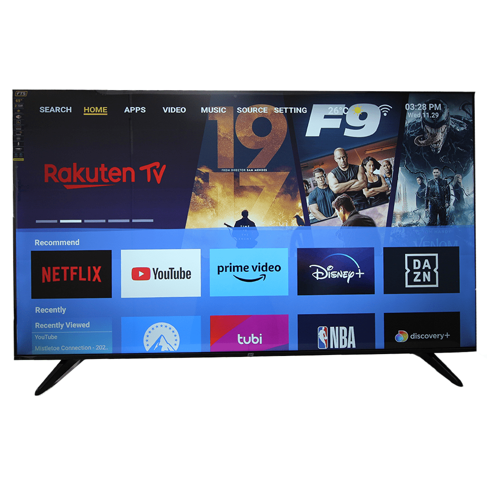FTS 65" Smart Frameless UHD Android 14 Panel [FTS-1865SP] - Fastrak