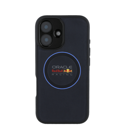 RedBull Racing - Magsafe Meshed Ring Navy IPhone 16 Leather Case - Fastrak